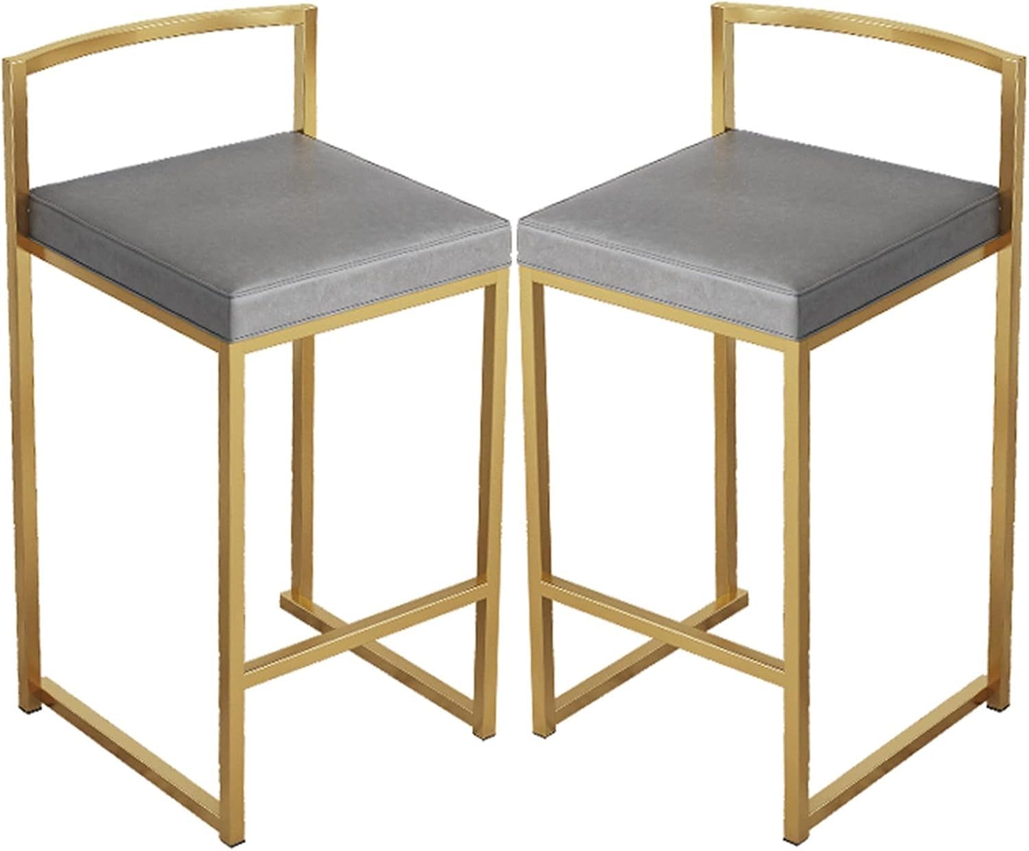 Tabouret de comptoir carré dossier bas pour optimiser les petits espaces - 8