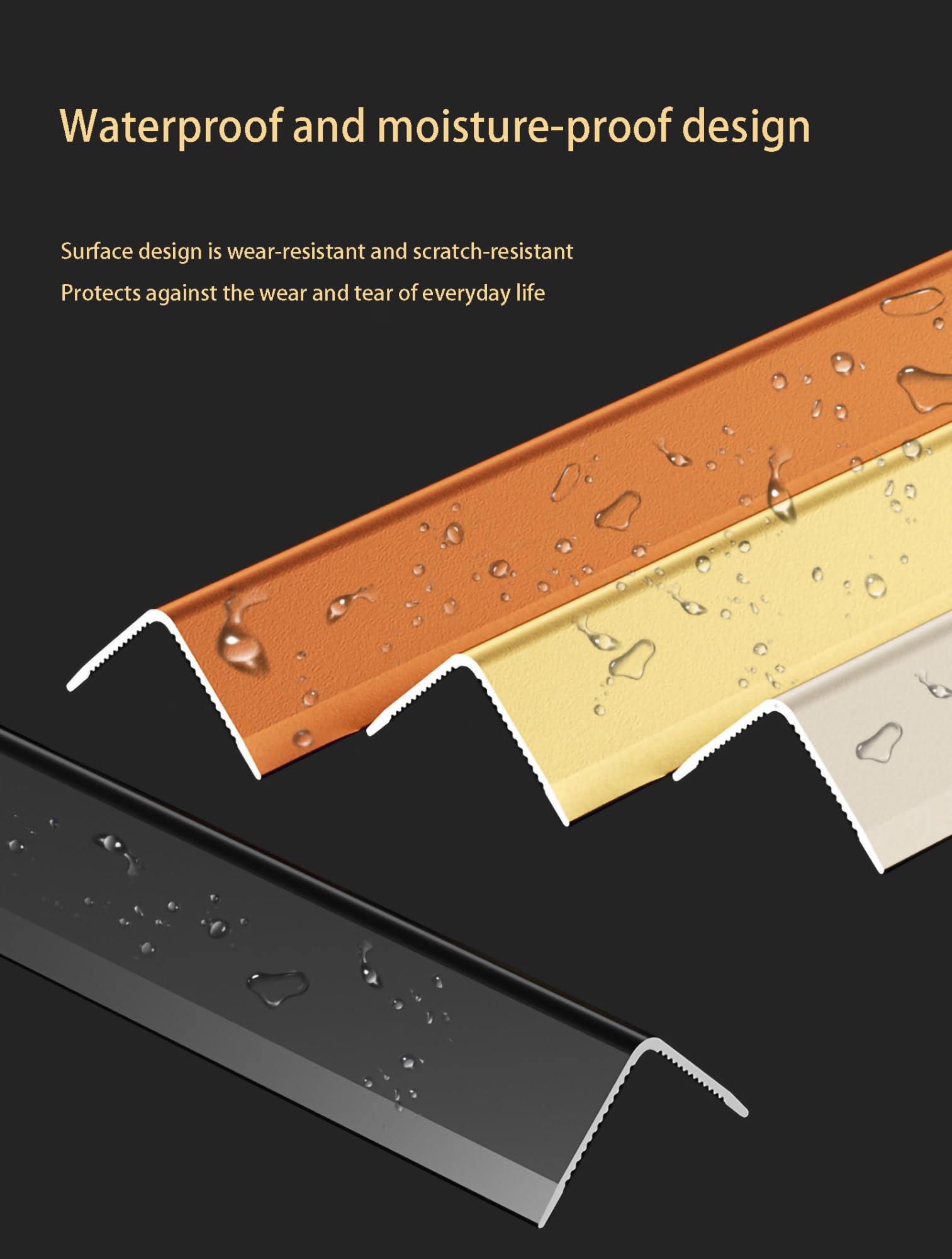 Wand-Eckenschutz, Wandeckenschutz aus Aluminiumlegierung, 270 cm, 89 Grad, selbstklebend, 6–50 mm(Style 5,W 35mm)