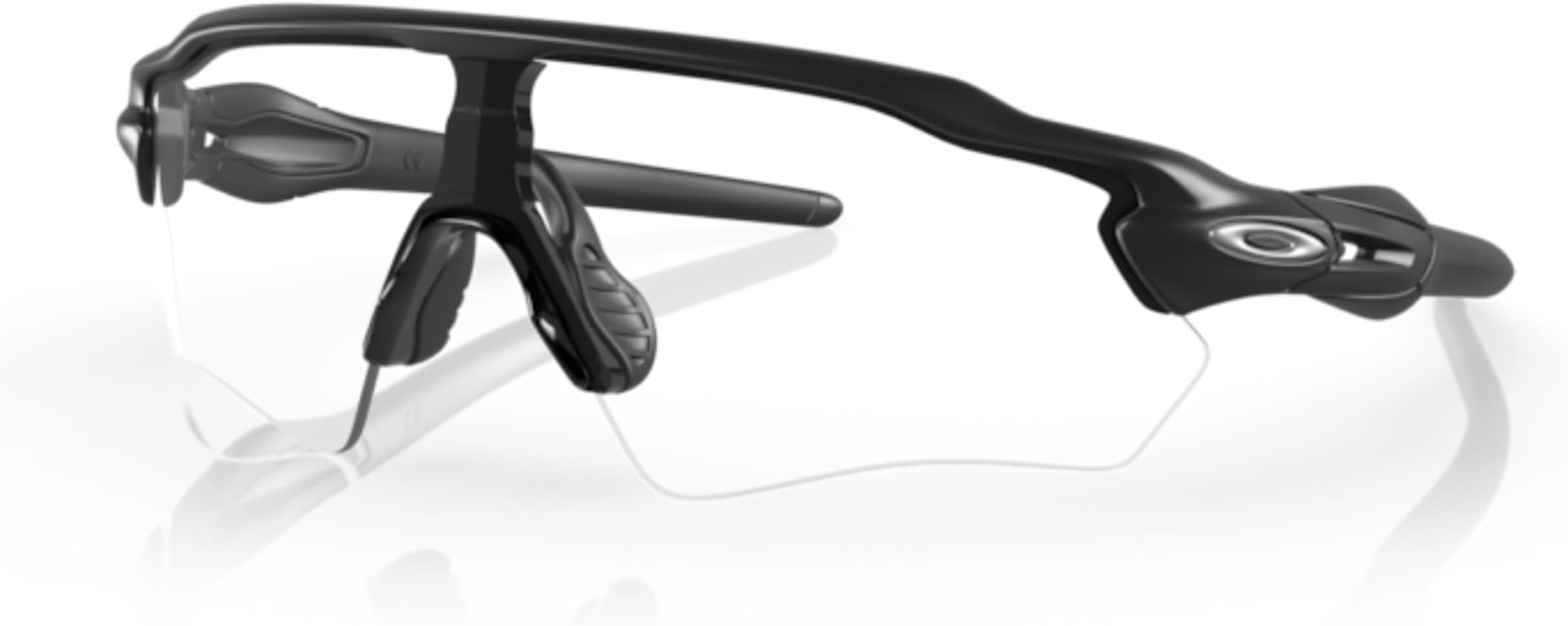 OO9208 Radar Ev Path 920874 38MM Matte Black / Clear Rectangle Sunglasses for Men + BUNDLE with Oakley Accessory Leash Kit