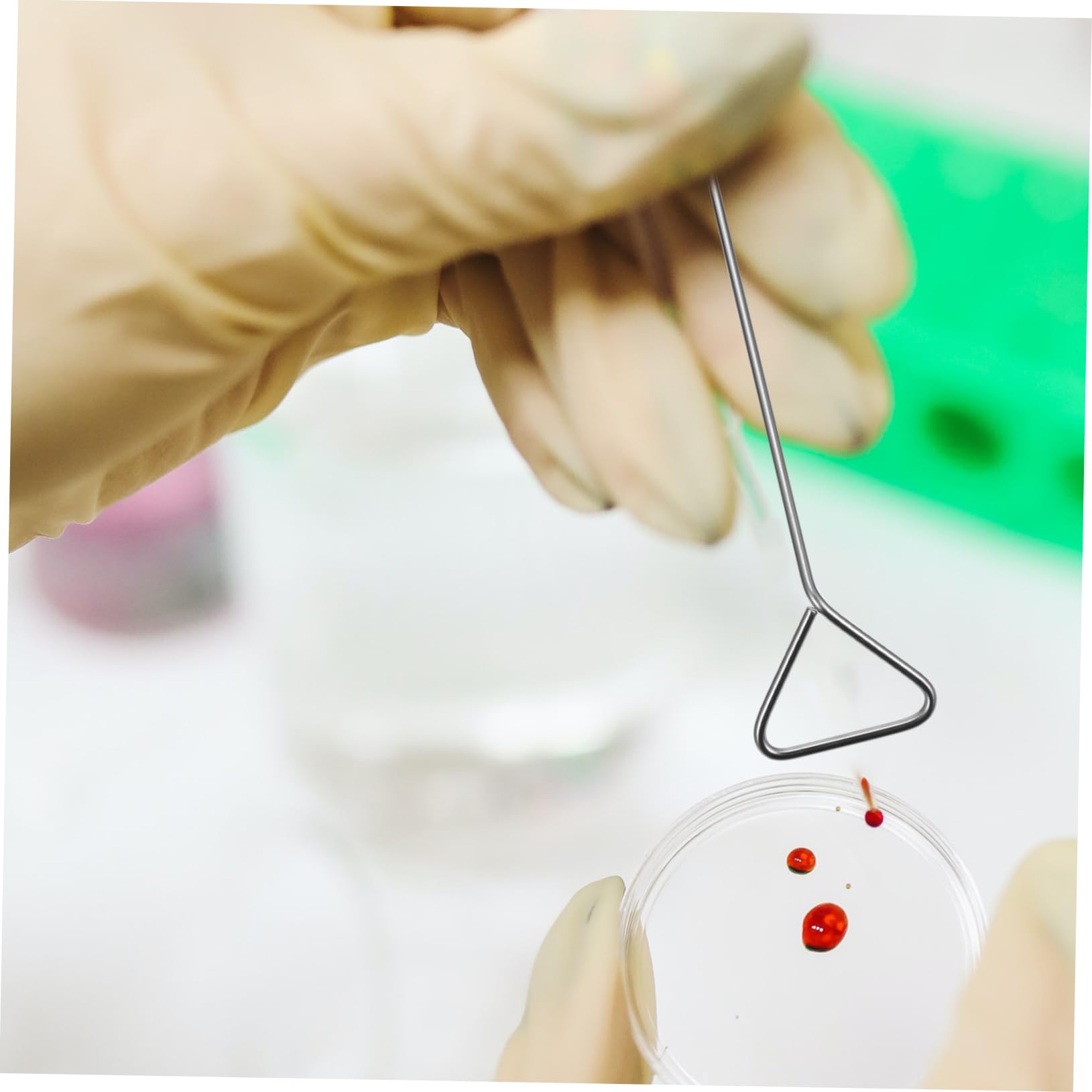 Cabilock 5 Set Spatole Professionali Inossidabile Per Spreading Cellule Da Laboratorio Per Applicazioni Scientifiche E Biologiche Con Punta Per Distribuzione Uniforme Della 4 Pezzi*5