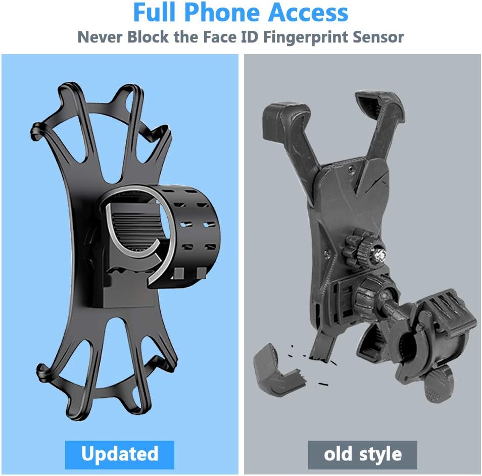 Bike Phone Mount, 2 Pack Universal Motorcycle Phone Mount , 360° Adjustable Bike Phone Holder, for iPhone 7/8/X/11/12/Pro/Plus, Galaxy, Google Pixel, Nubia, LG : Automotive