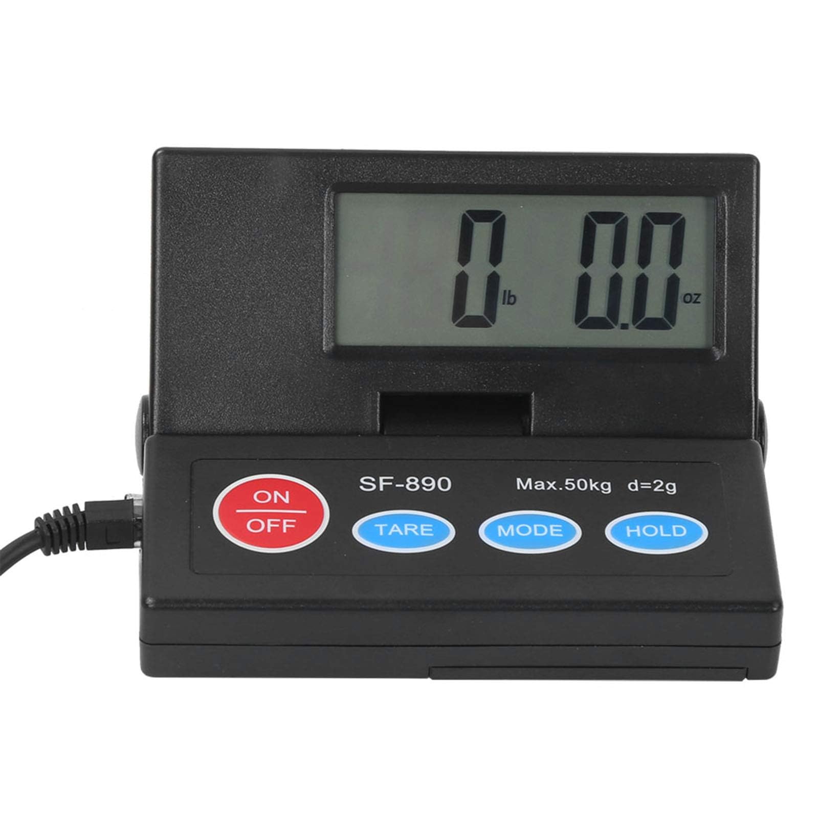 Báscula digital para envíos postales, balanza grande de 50 kg/2 g para paquetes con pantalla LCD, alta precisión, servicio pesado, buena báscula, apagado automático, pesaje rápido(YO)