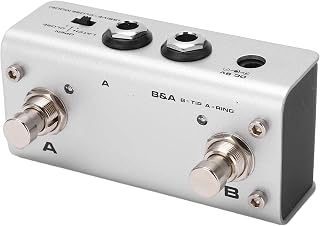 Dual Foot Switch - Double Nail, Compatible with Keyboard, Sound Source Modules, Effect Pedals NMP-2, Features Latch and Momentary Types, Stereo 1/4in Phone Plugs