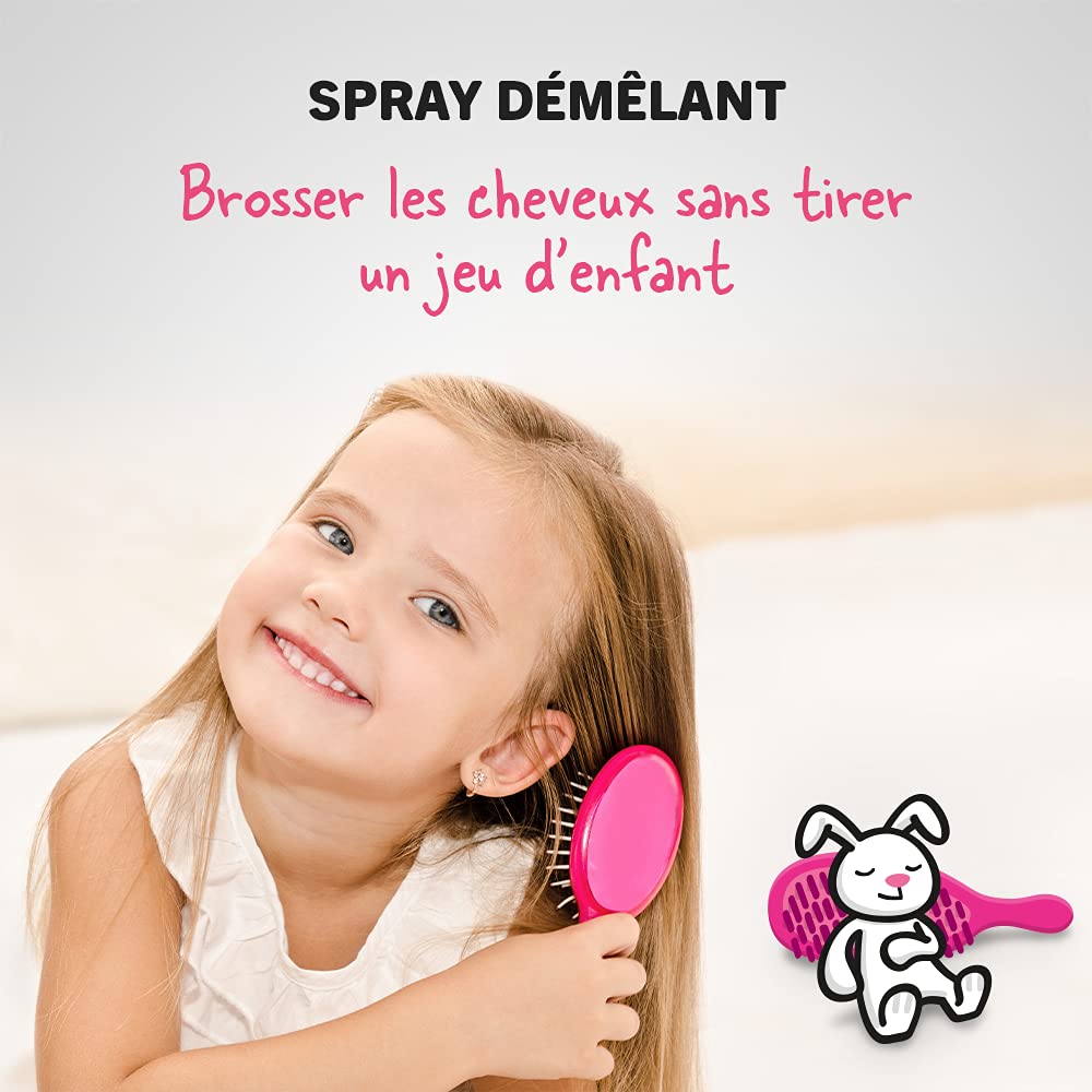 sanosan Spray demelant cheveux enfant - Soin demelant sans rinçage à l'olive biologique et aux protéines de lait (2x 125 ml) - Soin cheveux sans rinçage, spray demelant cheveux