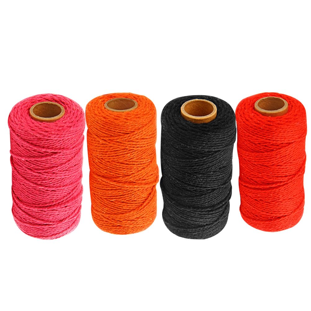 Cuerda de algodón de 2mm para manualidades de macramé y escapadas de camping al aire libre