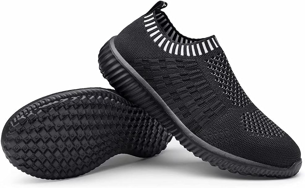 konhill Women's Lightweight Walking Shoes Breathable Slip On Tennis Sneakers Casual Mesh Workout Athletic - Image 4