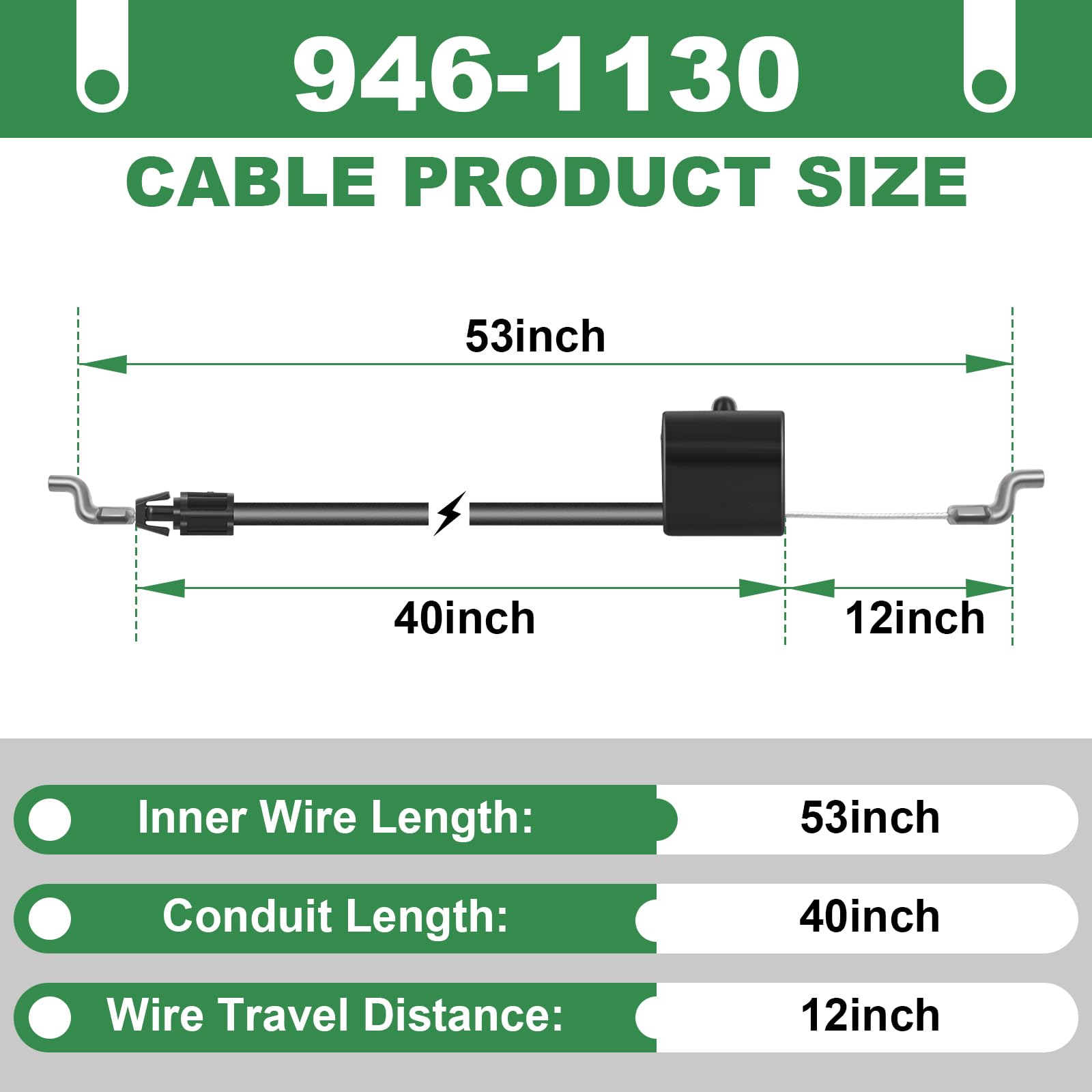 Control Cable for MTD, Troy Bilt, Craftsman -2
