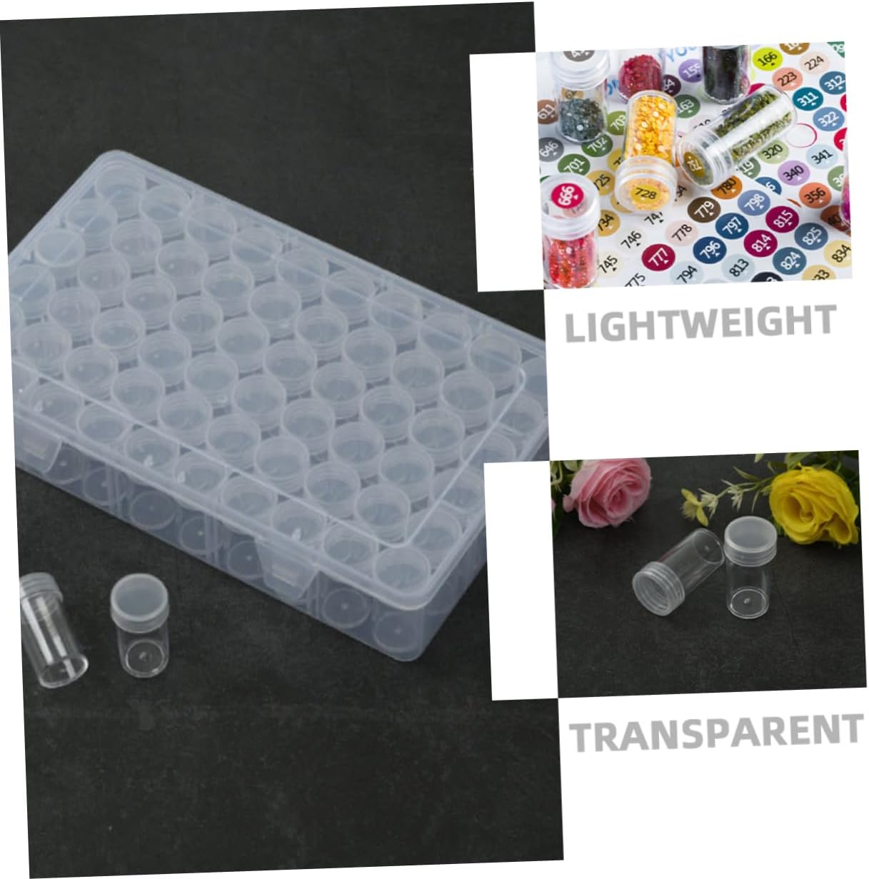60 Grid Bead Organizer Storage Box for Small Parts and Earrings