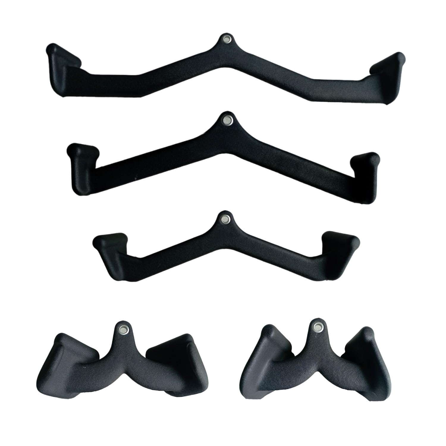 ALANBIU Mag Handle Set of 5, LAT Pull Down Bars for Cable Machine, Thickened Ergonomic Back Tricep Training Handles | LAT Pull Down Bar for Press Down Exercises, Cable Attachments for Gym and Home-image-23