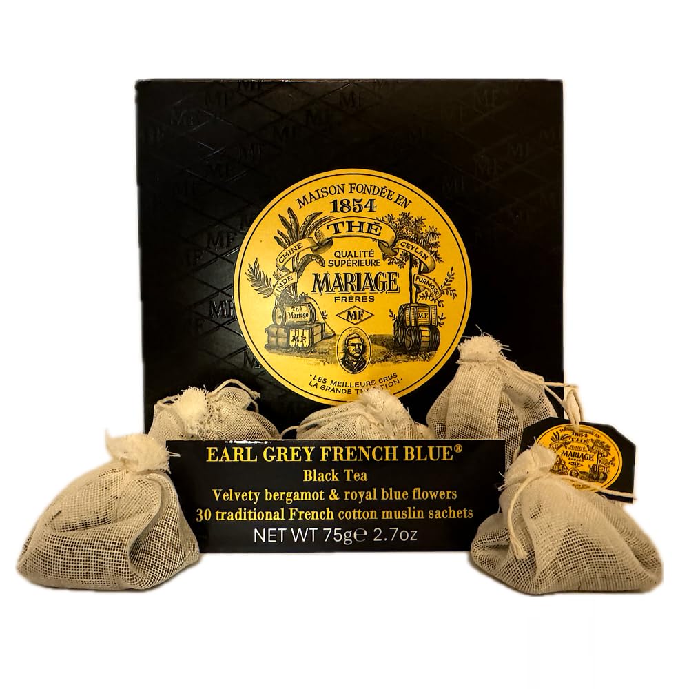 Mariage Frères - Earl Grey French Blue® - Muslin Tea sachets 75g