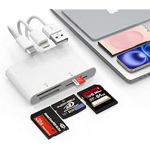 Memory Stick Pro Duo Adapter - 4-in-1 SD/TF/MS/XD Card Reader for iPhone 17/16/15/14/iPad/PC/Android/MAC, USB-C/USB/Lightning XD Card Adapter, Sony Cybershot Card Reader Plug & Play, No Driver Needed