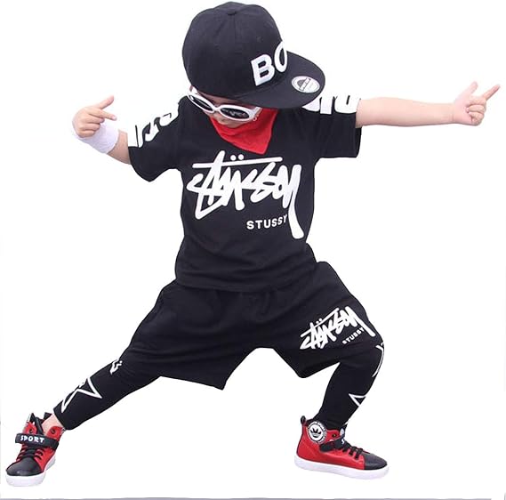Amazon キッズ ヒップホップ ジャズ ダンス衣装 子供 サルエルパンツ 半袖 Tシャツ ダンス セットアップ スポーツ服 上下3点セット スウェット ステージ衣装 グループ イベント レッスン着 応援団 運動会 舞台演出服 大きいサイズ 2色 ロングパンツ 通販