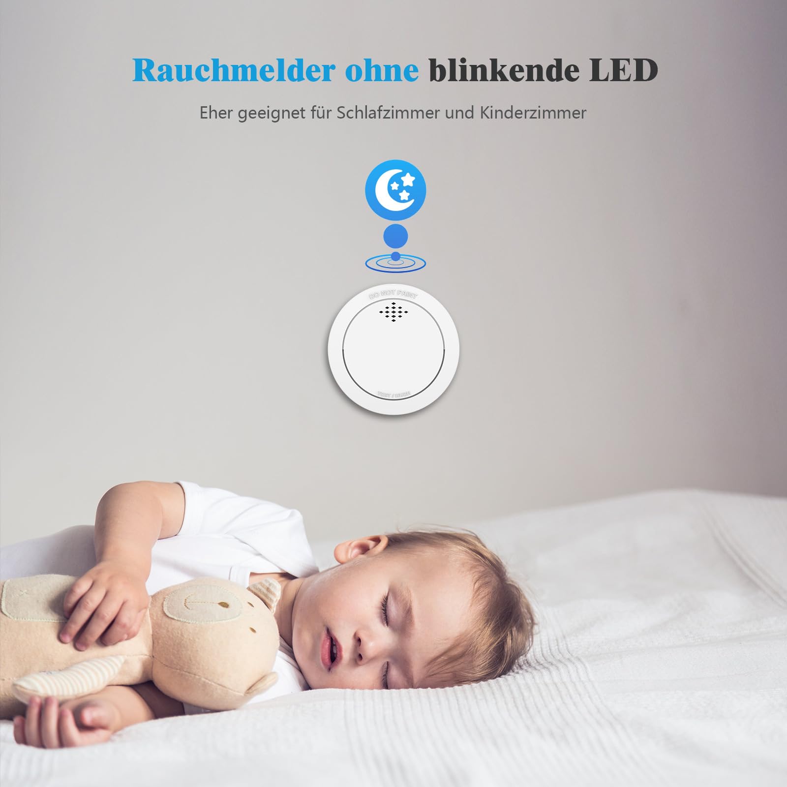 XINDUM 10 Jahre Rauchmelder mit Basisstation Smart Feueralarm 6 Set | TÜV-Rheinland zertifiziert nach EN 14604 Vernetzter Feuermelder mit austauschbarer Batterie kompatibel mit APP