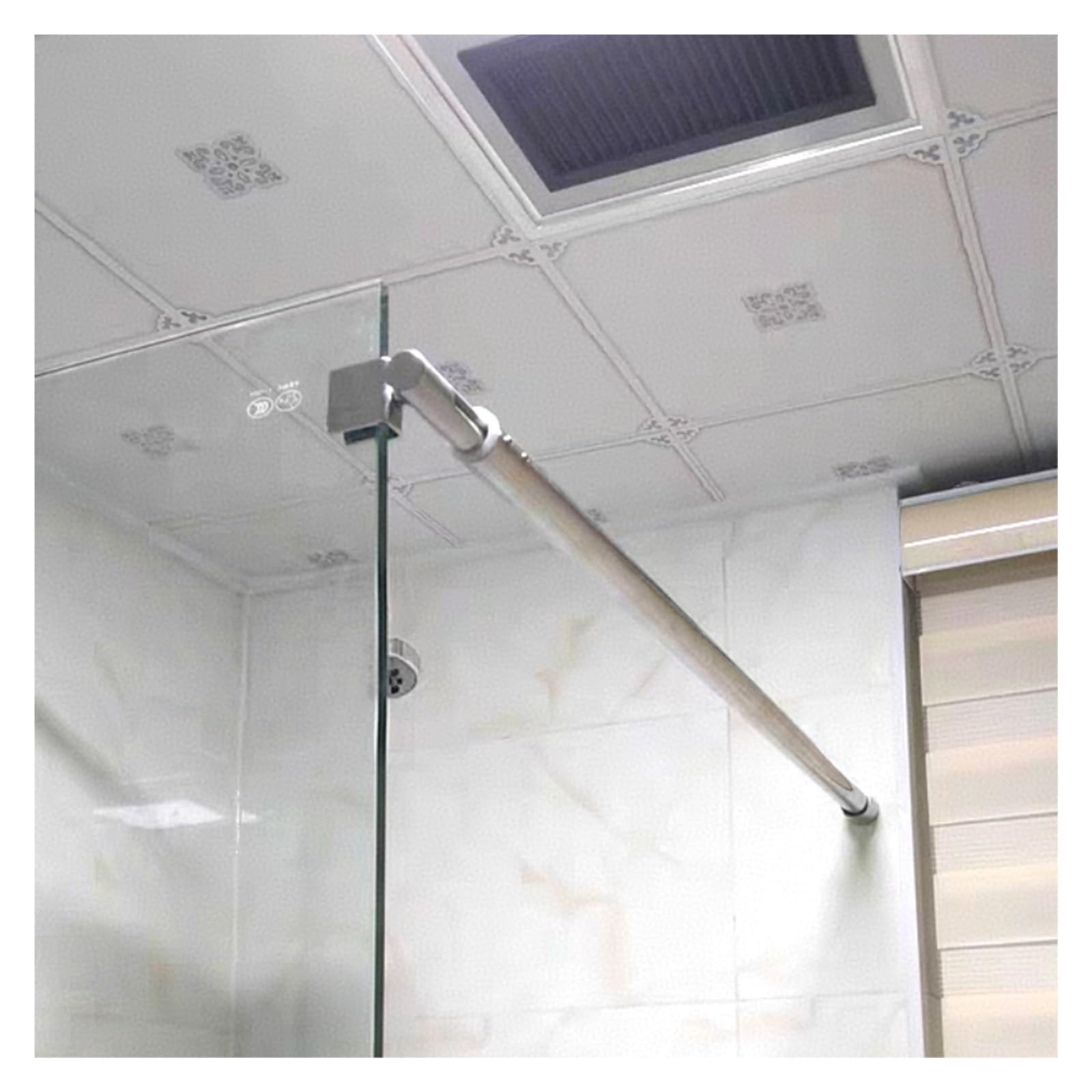Haixhx Flat Head Single Stainless Steel Shower Glass Support Bar, Telescopic Extendable Frameless Fixed Supporting Rod For Fix Wobbly 8-12Mm Glass Panel(,800-1000Mm)