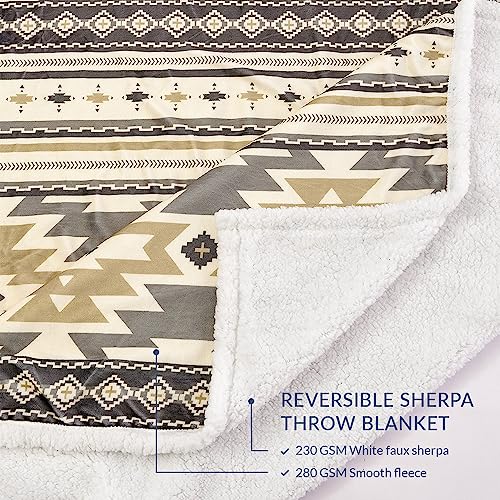 Image of Paseo Road Indigo Hill by HiEnd Accents Desert Sage 54x68 Throw Blanket