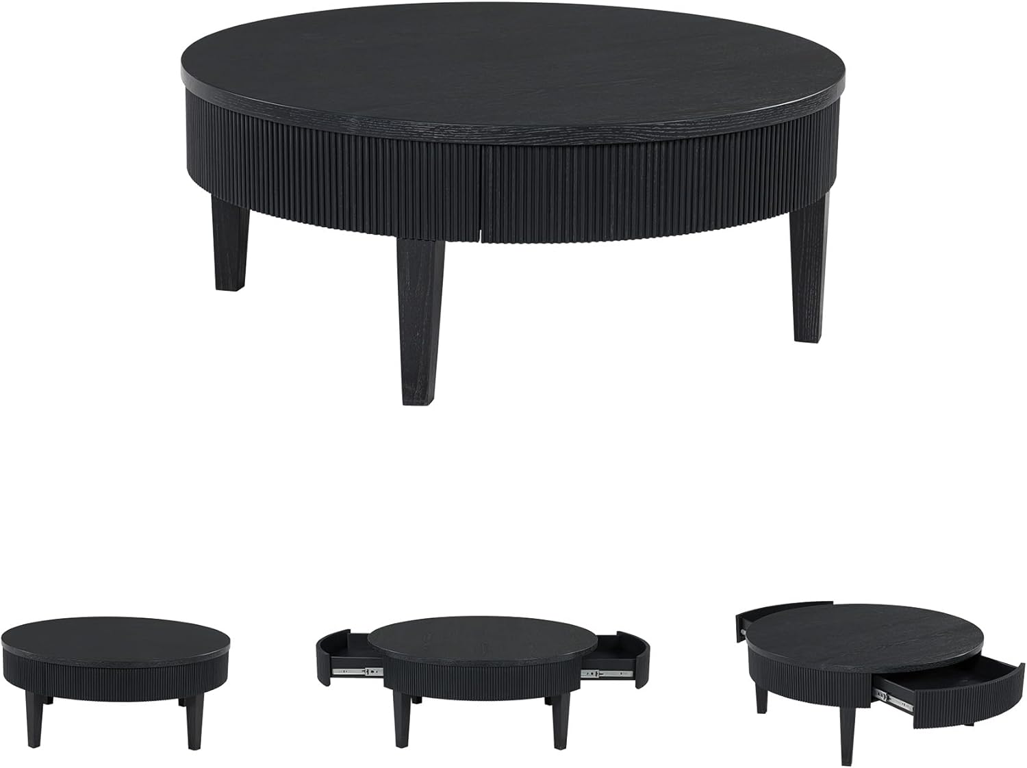 Signature Design by Ashley Marstream Modern Coffee Table with 4 Legs, Black