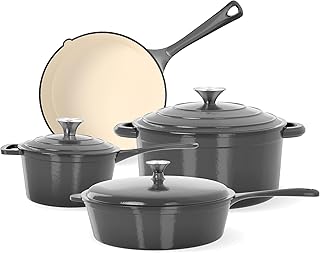 Kitchen Enameled Cast Iron Cookware Set 1