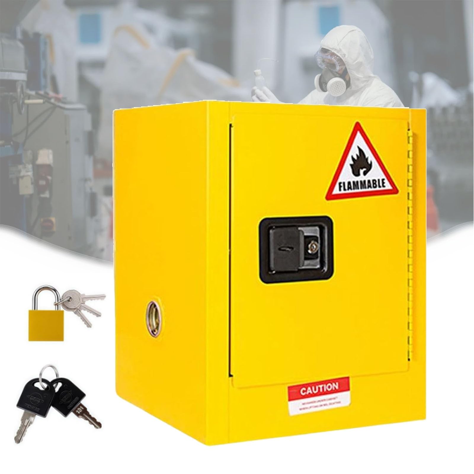 Armadi di sicurezza per sostanze chimiche, armadi di sicurezza per materiali pericolosi, armadi di sicurezza in acciaio zincato con ripiani regolabili per uso commerciale, industriale e domestico. (