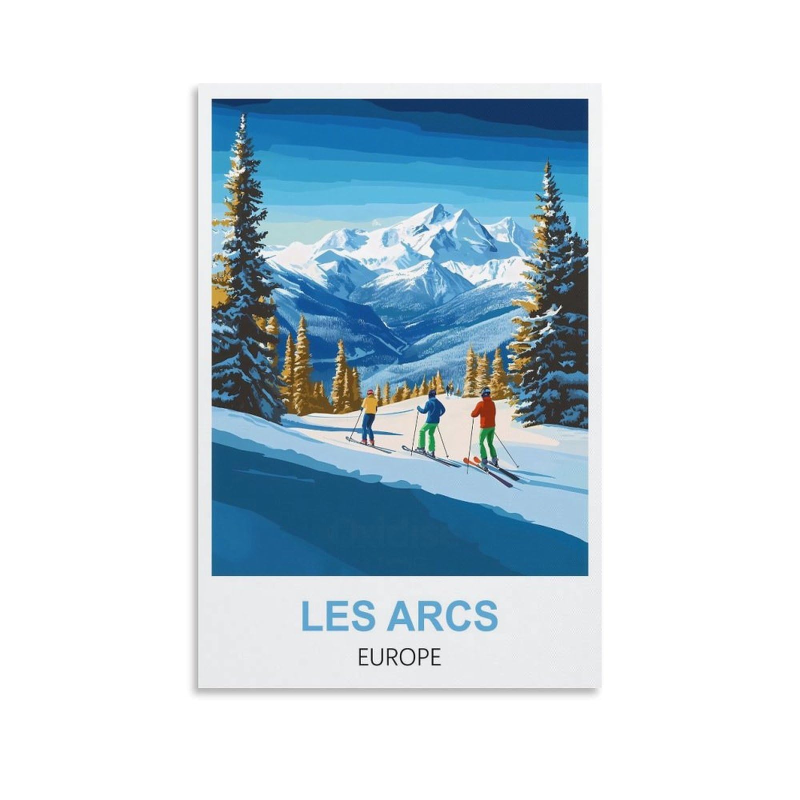 EZMLFA 5D Diamond Painting Kits for Adults,Les Arcs Europe Diamond Art Kits for Beginners,Full Drill Diamonds Gem Art for Home Wall Decor Gift 50x60cm