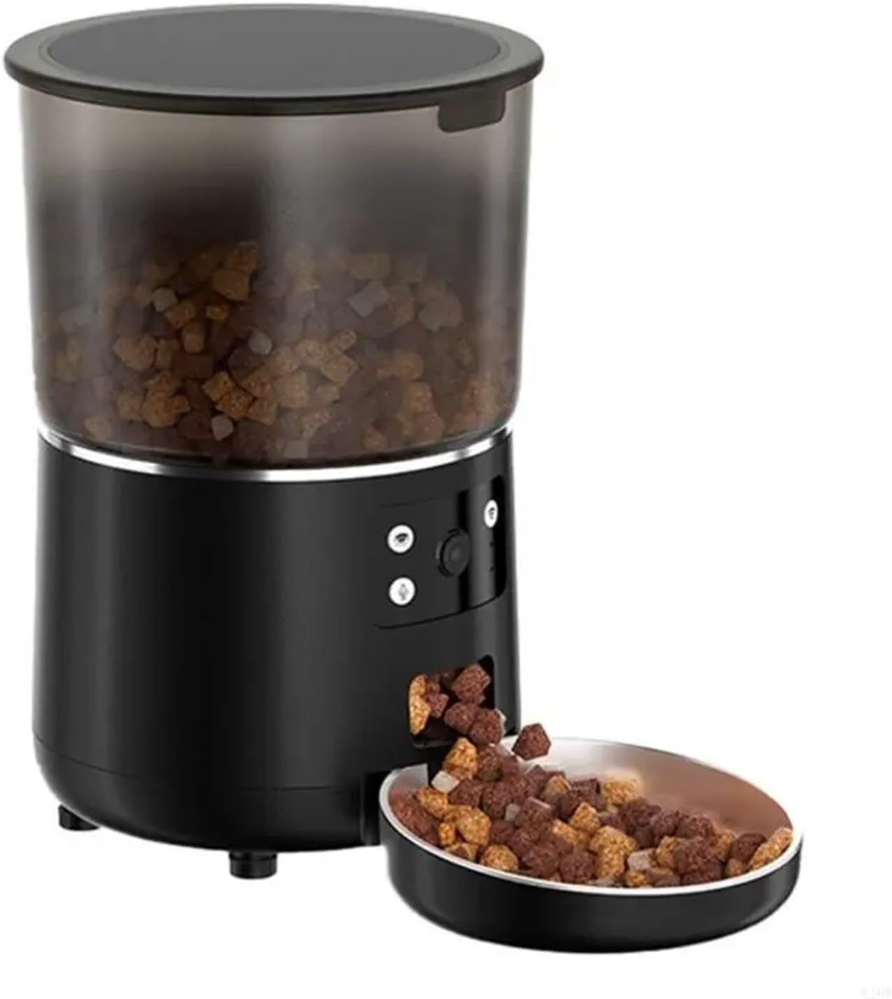 Cats Dog Bowl Automatic Feeder with Camera Timer App Control Time Saving(White)