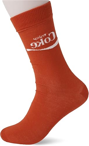 Coca-Cola 2 Pack Crew Socks Chaussettes décontractées, Rouge/Noir/Multicolore, 1