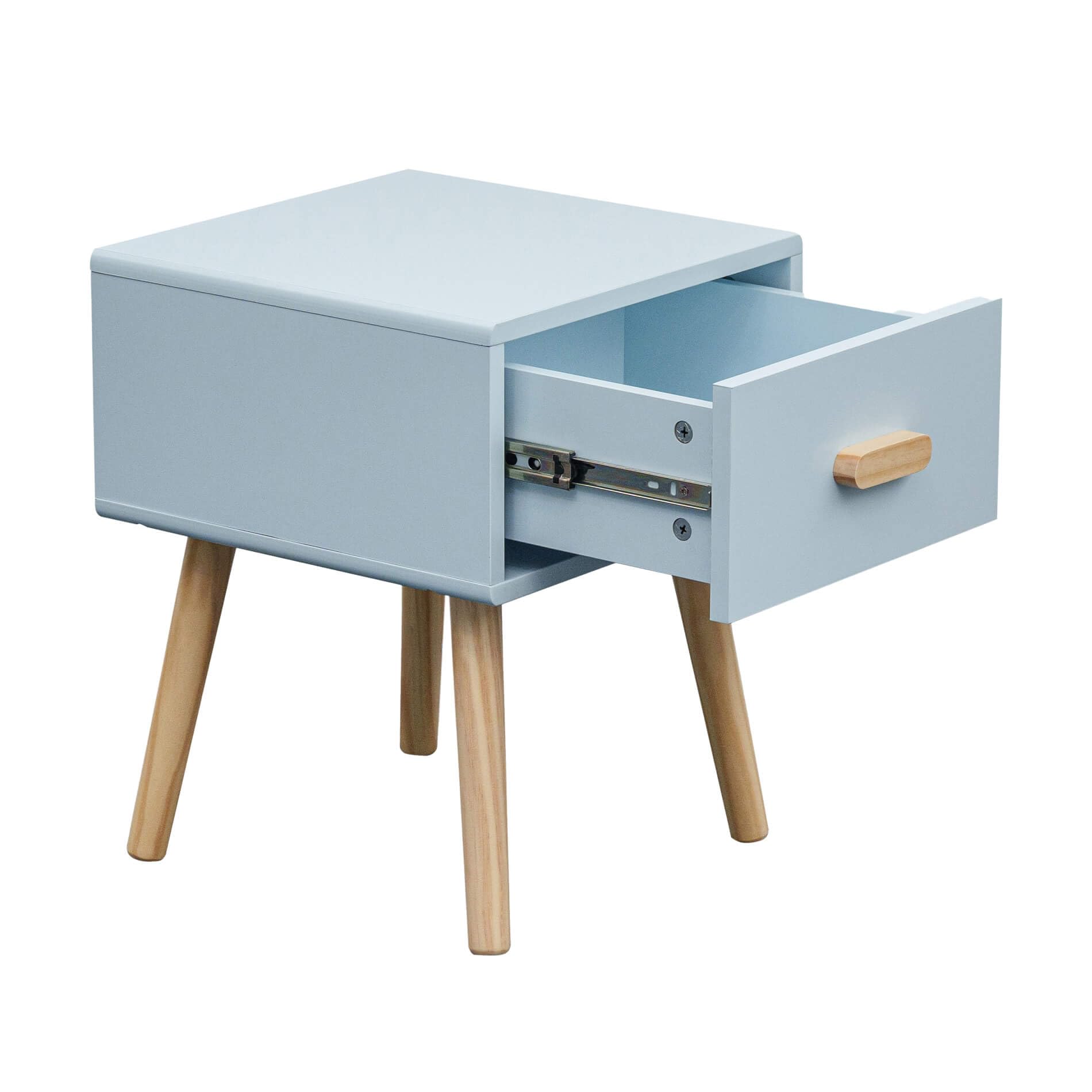Nachtkastje Lina 1 lade - blauw - Modern Gautier - Gami