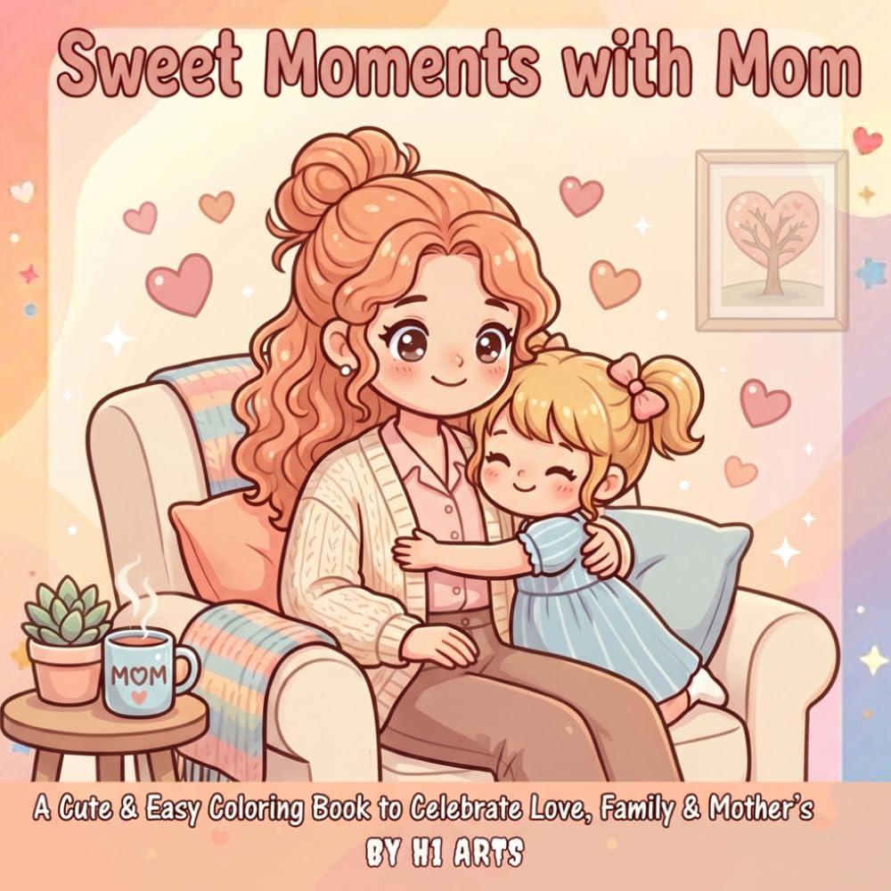 Sweet Moments with Mom: A Cute & Easy Coloring Book to Celebrate Love, Family & Mother’s