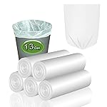 Trash Bags 13 Gallon Tall Kitchen Garbage Bags, Inwaysin Recycle Bags, Biodegradable White Trash Bags, 75ct