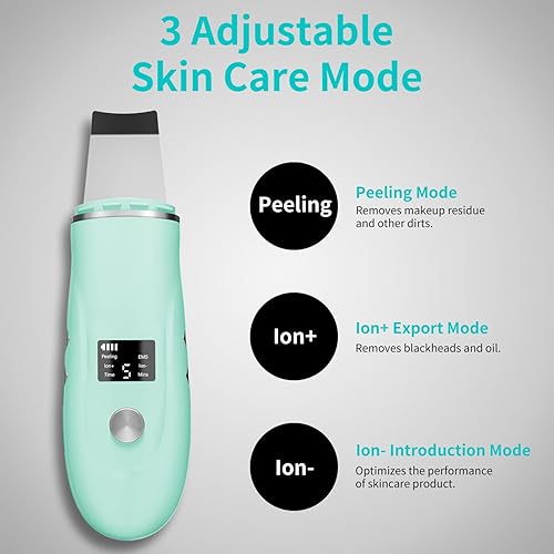 Miniatura 5 de Espátula facial para exfoliar la piel, herramienta de limpieza profunda 4 en 1 para extracción de poros, muelle de carga rápida, espátula facial