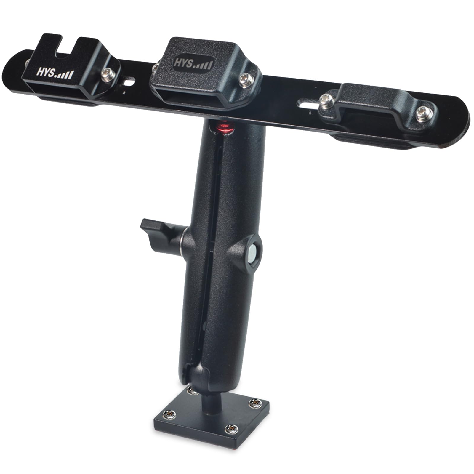 HYS Handheld CB Radio/Shoulder Speaker Mic with Belt Clip/Round Knob Tablet Holder for Truck, Heavy Duty Drill Base Tablet Car Mount for Walkie Talkie/Handheld GMRS Clip, Remote Speaker Mic Belt Clip