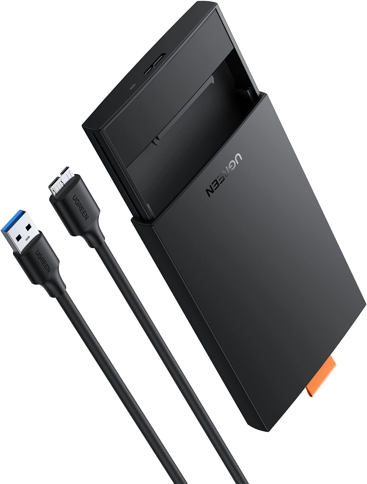 UGREEN 2.5 Inch Hard Drive Enclosure, 5Gbps SSD Enclosure, External USB 3.0 SATA HDD Caddy, SSD Reader UASP Supported, Hard Drive Caddy Compatible with 2.5 Inch SSD HDD EVO 870 WD Crucial Drive