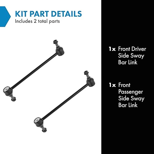 Miniatura 2 de TRQ Juego de eslabones estabilizadores de barra estabilizadora delantera compatible con Chevrolet Cobalt 2005-2010 2006-2011 HHR 2004-2009 Malibu