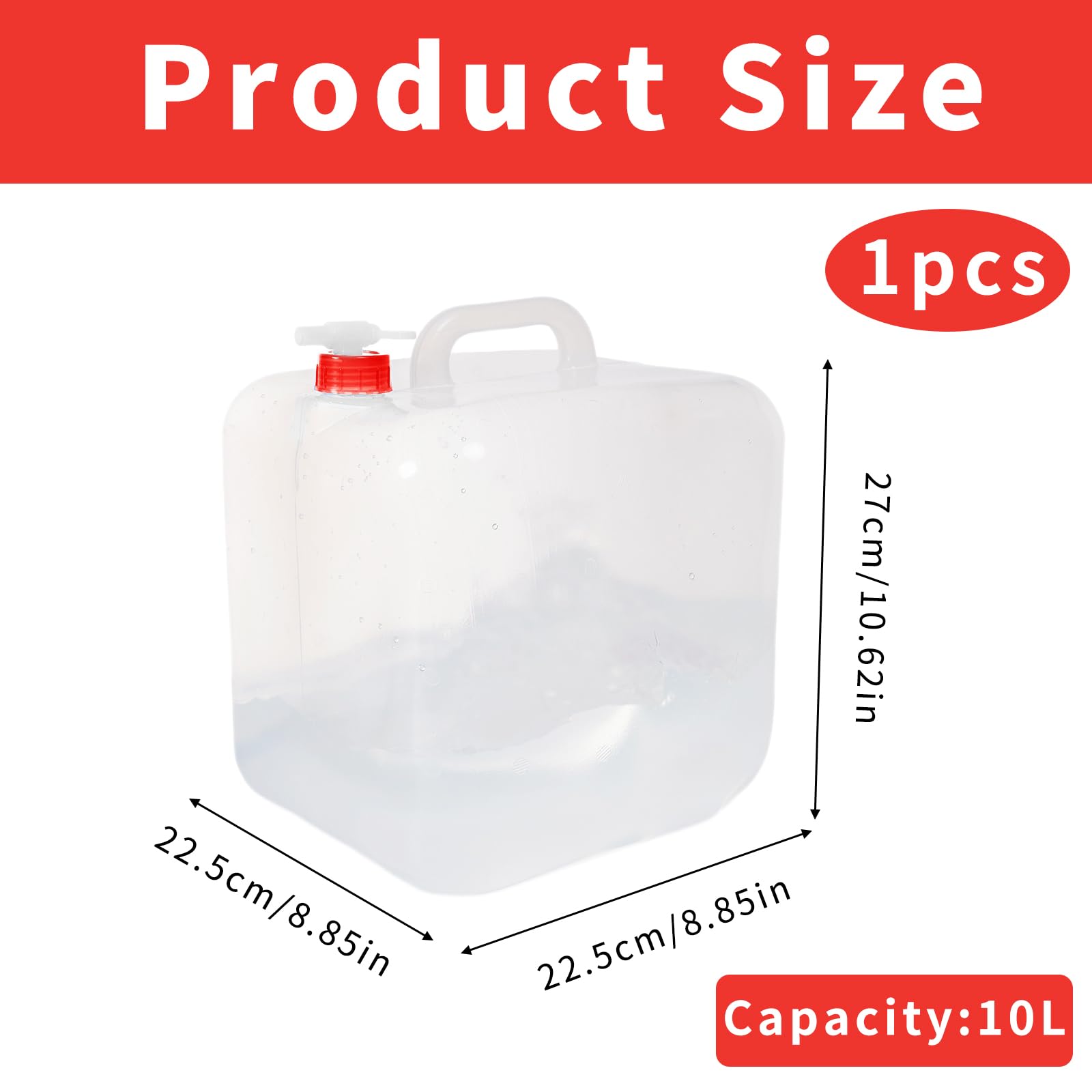 Sac A Eau Votgutvo Lot De 2 Ru00e9servoir D'eau Pliable 10L Avec Robinet Bidons Pliables Avec Poignu00e9e De Transport Sacs U00e0 Eau Ru00e9utilisables Sans BPA Pour Camping En Bidon Avec Robinet