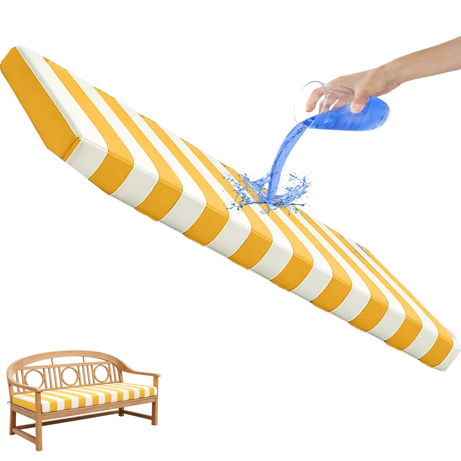 Coussin de banc extérieur imperméable contre assises dures
