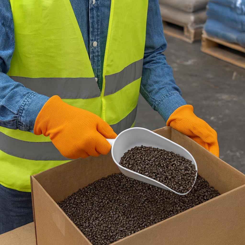 Sessola in Plastica Alimentare 38 cm – Paletta Rinforzata per Farina, Cereali, Legumi e Alimenti – Resistente, Facile da Pulire – Made in Italy