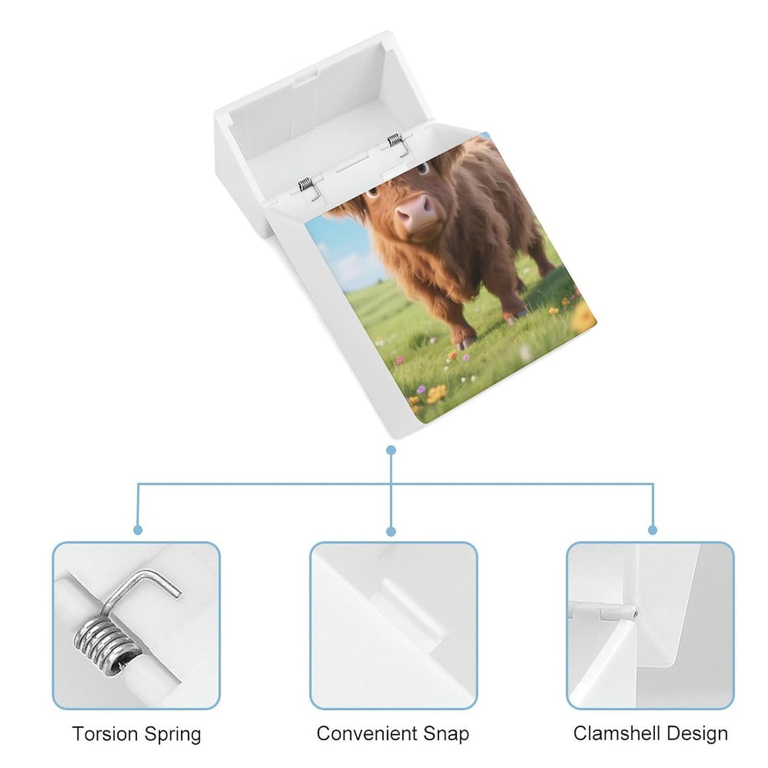 Brown Cow Plastic Cigarette Case King Size for Men Women image 4