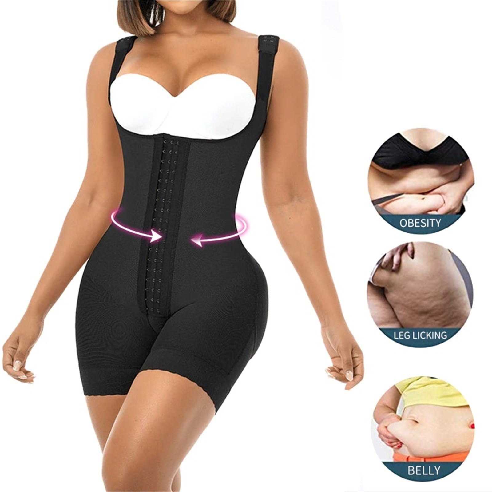 Pancera Contenitiva Guaina modellante da donna Guaina dimagrante Pancia piatta Shapewear Cintura modellante Corsetto for allenamento in vita for il controllo della pancia Intimo Modellante(Black,XS)