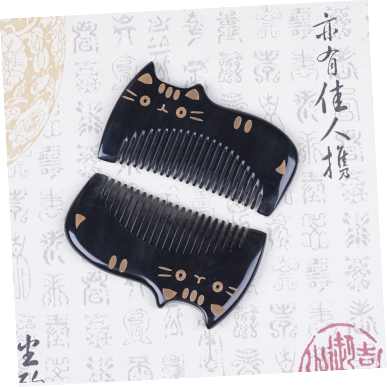 Gatuida 5pièces Peigne Multifonctionnel Corne Pour Peigne Portable Et Pour Cheveux Épais Et Bouclés Pratique Et Élégant Sans Électricité Statique