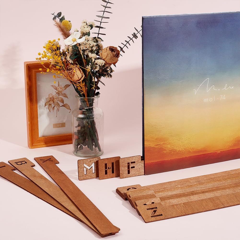 26 divisori alfabetici in legno per dischi in vinile, dalla A alla Z, accessori per la conservazione di dischi in vinile, per collezionisti dell'alfabeto, registri, CD, cartelle, album