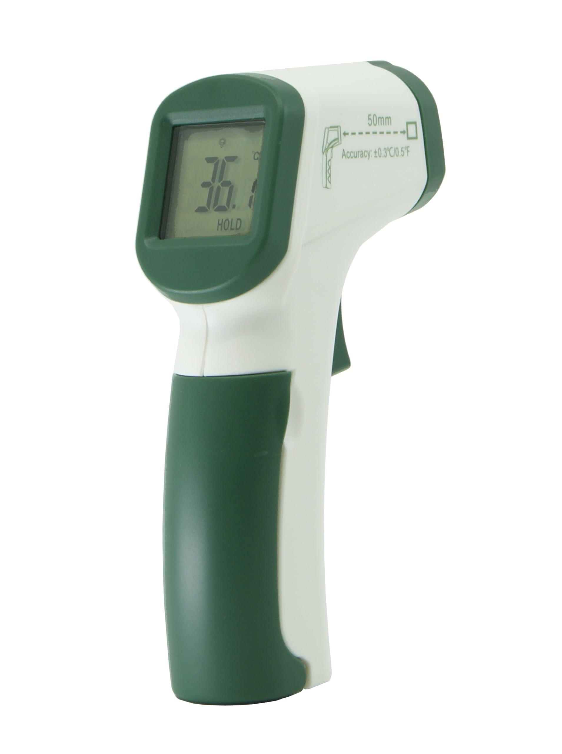KOBAN KTS-IR Termómetro Digital de Frente para Bebes y Adultos. Termómetro por Infrarrojos sin Contacto con Pantalla Retroiluminada y Alarma de Fiebre. Pistola para Medir la Temperatura Corporal.