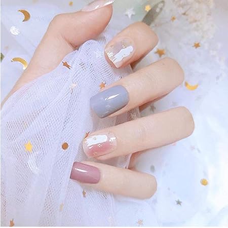 Amazon 24枚入 ネイルチップ 和装 ネイル ネイルアート 短いショート優雅 オーバル オリジナルジェル マジックプレス 入学式 入園式 結婚式 パーティー 二次会など 無地 可愛い 複数のスタイル ジャスミンいも団 Motator ネイルチップ 通販