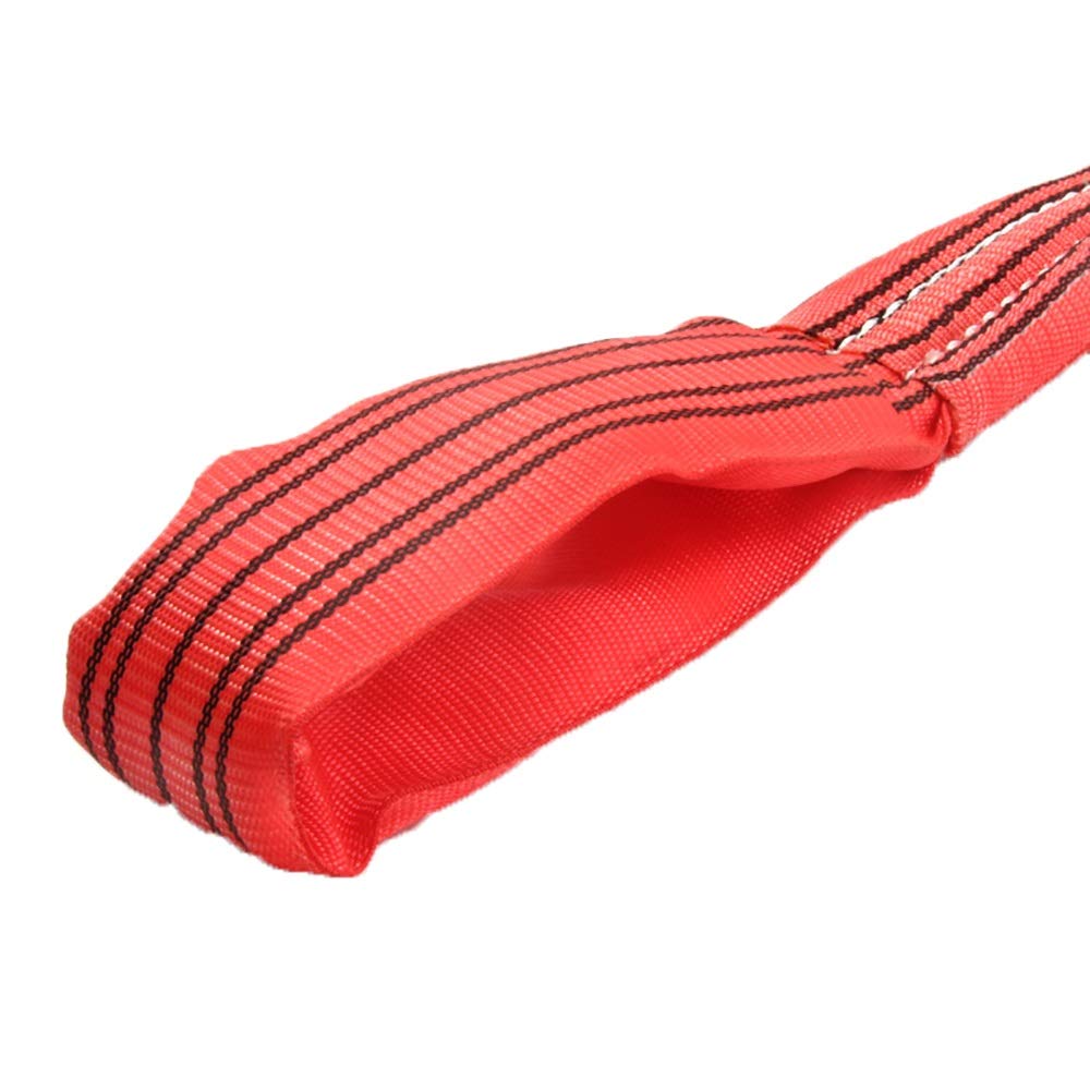 Eslingas de cadena de elevación, Eslinga de elevación roja, cinturón de eslinga de 1-10m, eslinga pesada de fibra de poliéster, límite de carga de 5 toneladas, fácil de transportar muebles, resistente