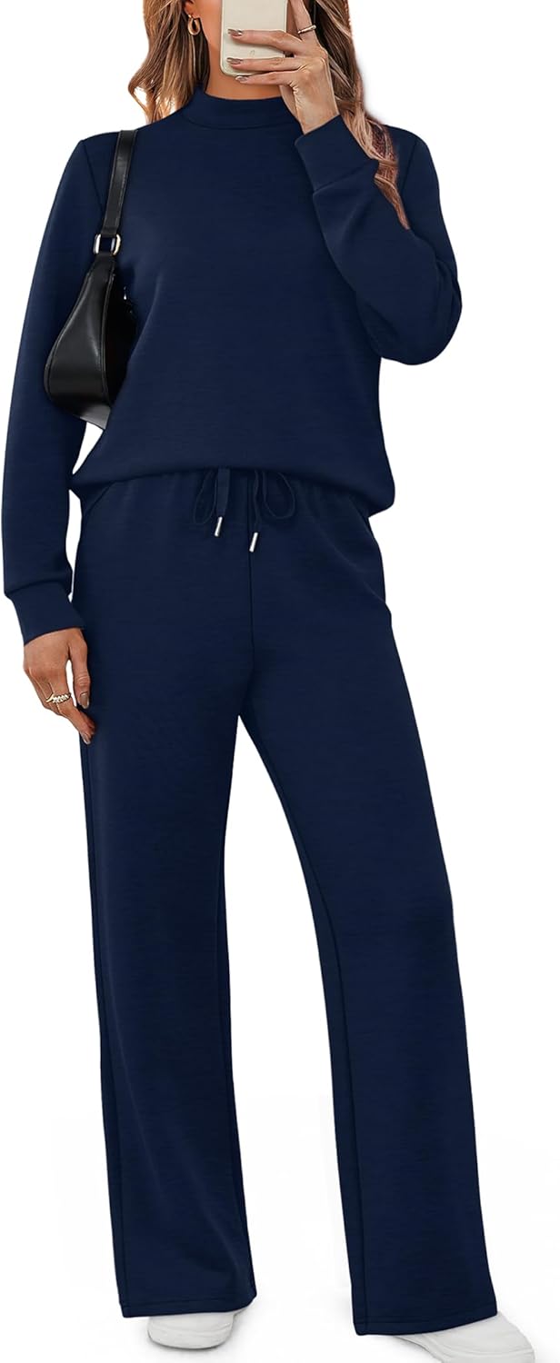 Sampeel Two Piece Sets for Women Mock Neck Matching Sets Loungewear Fall Clothes Travel Outfits Fashion 2025 XS-2XL - Image 2