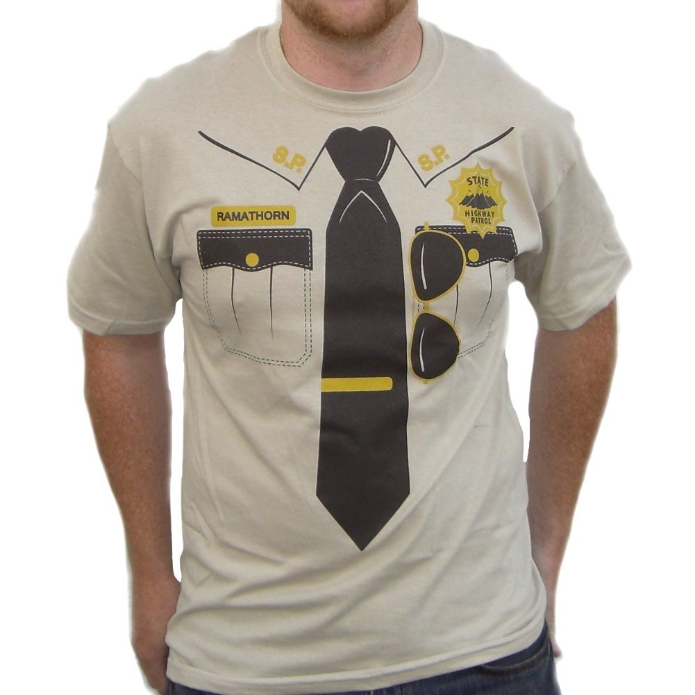 Lieutenant Ramathorn State Highway Patrol T-Shirt Costume - Thorny Vermont Trooper Tee Halloween - 00s Comedy Movie Gift