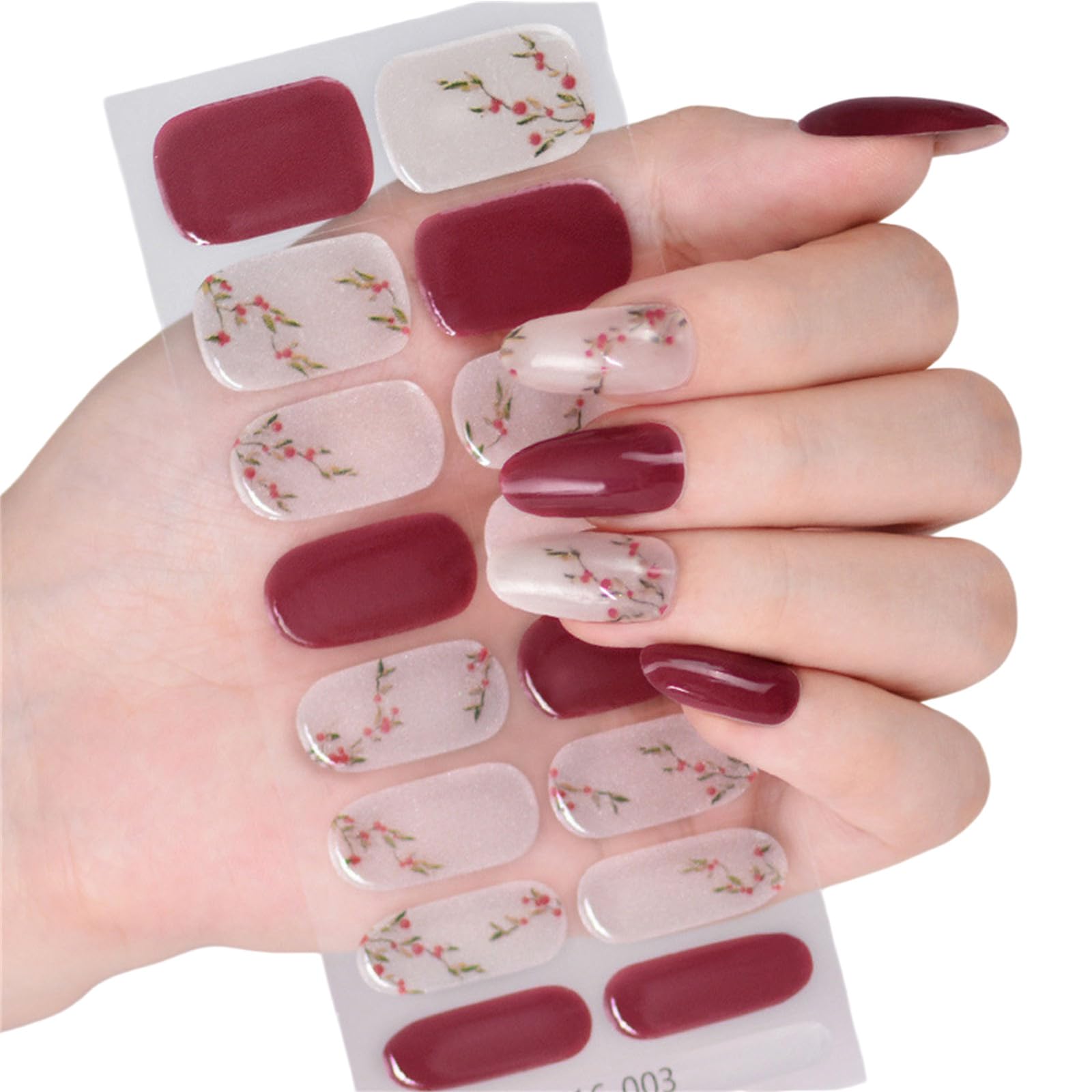 Quick Dry Semi Cured Gel Nails Art Decals for Long Lasting Home Salon Manicure Enthusiasts Lamp Unguis Heal