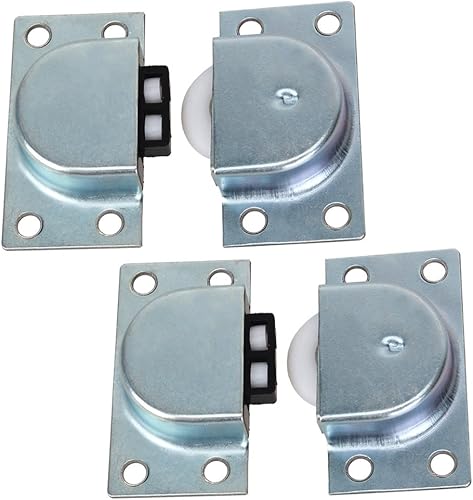 2 pares de rodillos de acero inoxidable 338 muebles rueda única para armario armario armario puerta corredera polea