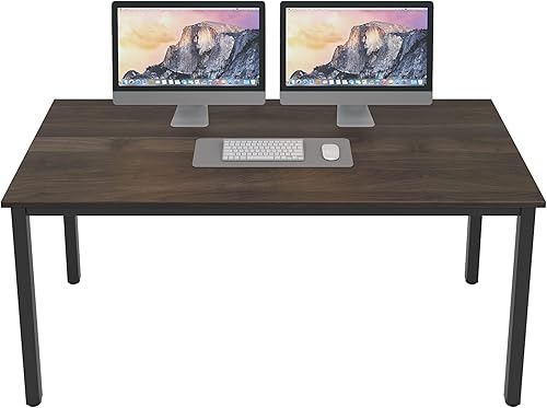 Miniatura 243 de DlandHome Escritorio pequeño para computadora de 31.5 pulgadas, mesa de escritura para espacios pequeños, mesa de estudio, escritorio para Nogal