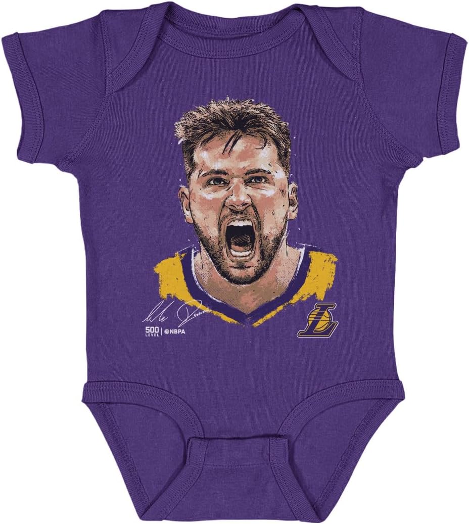 500 LEVEL Luka Doncic Los Angeles Lakers One-Piece Infant Bodysuit - Luka Doncic Los Angeles Lakers Scream