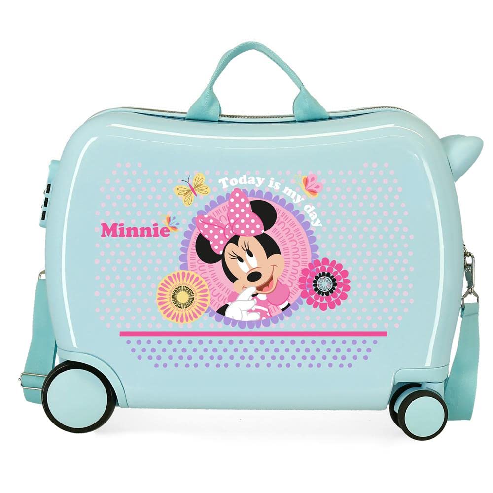 Disney Minnie Today is my day Maleta Infantil Azul 50x39x20 cms Rígida ABS Cierre de combinación lateral 34L 1,8 kgs 4 Ruedas Equipaje de Mano