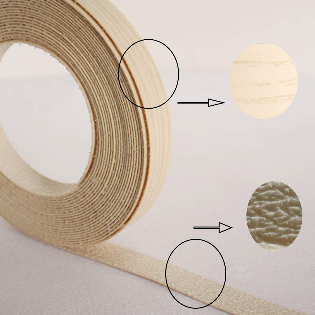 Plywood Edge Banding, KAIISSA Preglued Veneer Door Edging Tape 22mm x
